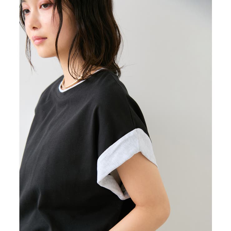 【WEB限定】天竺袖配色Tシャツ | VIS  | 詳細画像9 