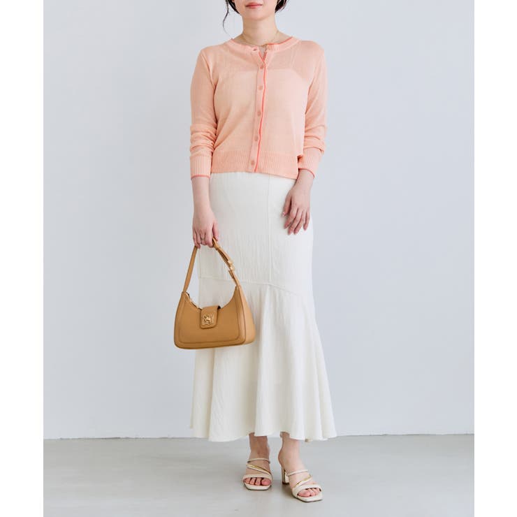 【WEB限定】リネンタッチ配色シアーカーディガン | VIS  | 詳細画像3 