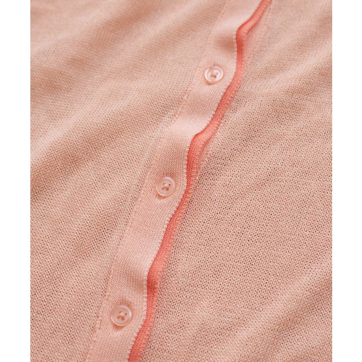 【WEB限定】リネンタッチ配色シアーカーディガン | VIS  | 詳細画像36 