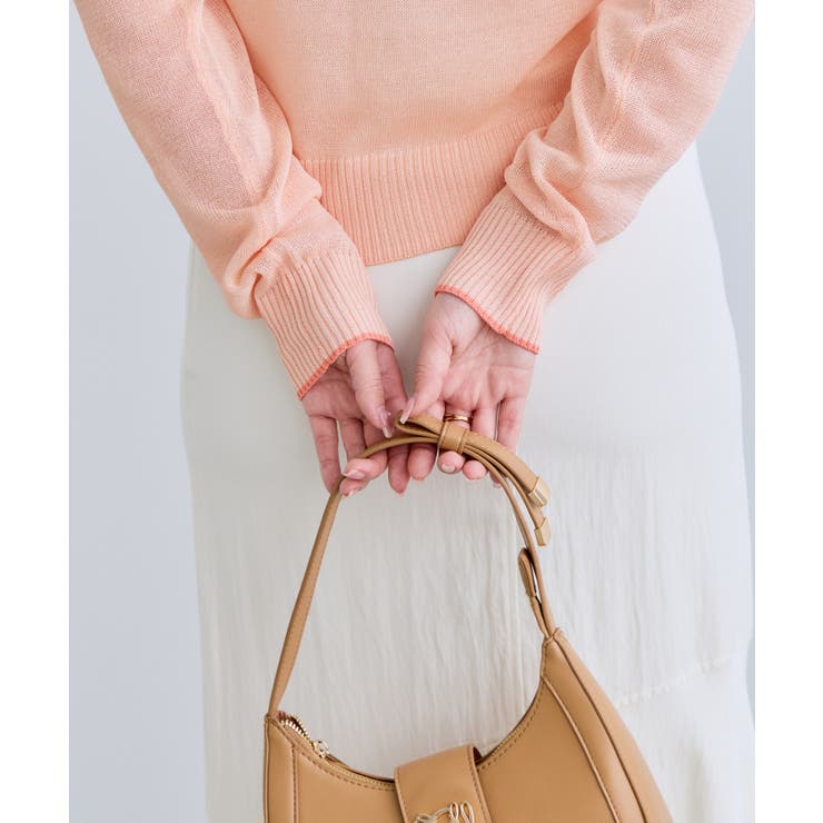 【WEB限定】リネンタッチ配色シアーカーディガン | VIS  | 詳細画像5 