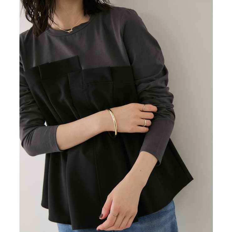 【WEB限定】ビスチェドッキングペプラムロングスリーブTシャツ | VIS  | 詳細画像10 