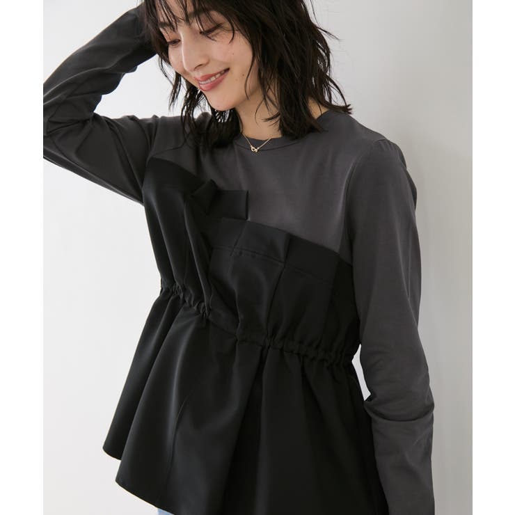【WEB限定】ビスチェドッキングペプラムロングスリーブTシャツ | VIS  | 詳細画像9 