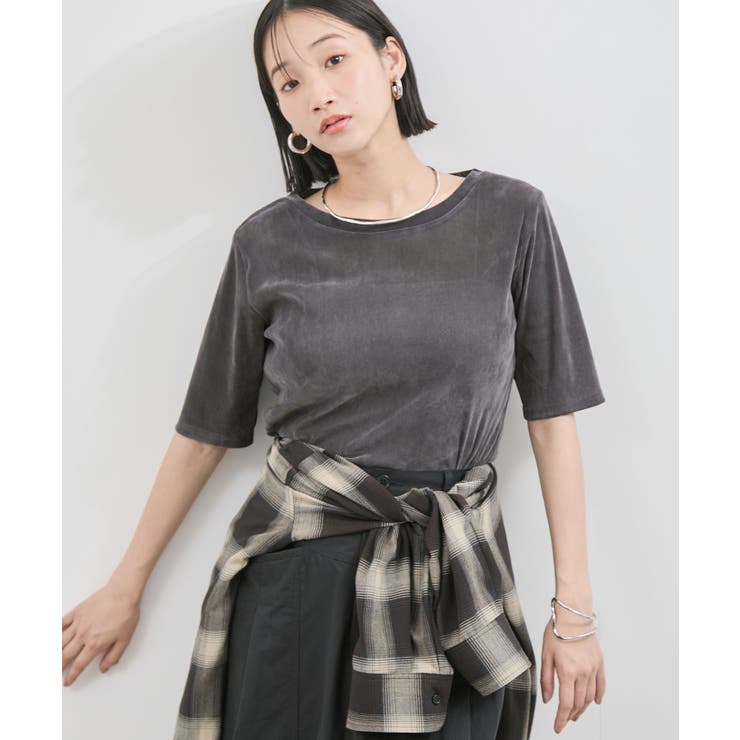 シーアベロア5部袖プルオーバー | VIS  | 詳細画像1 