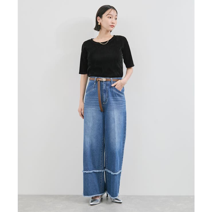 シーアベロア5部袖プルオーバー | VIS  | 詳細画像2 