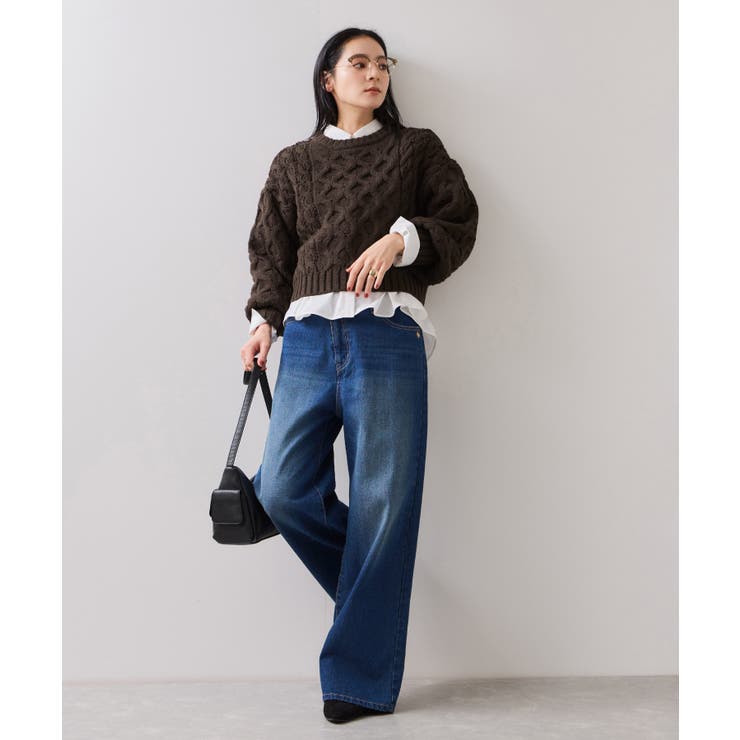 【WEB限定】ローゲージケーブルクロップドニット | VIS  | 詳細画像15 