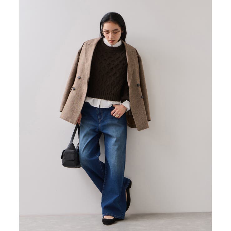 【WEB限定】ローゲージケーブルクロップドニット | VIS  | 詳細画像19 