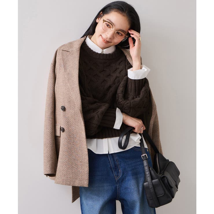 【WEB限定】ローゲージケーブルクロップドニット | VIS  | 詳細画像20 