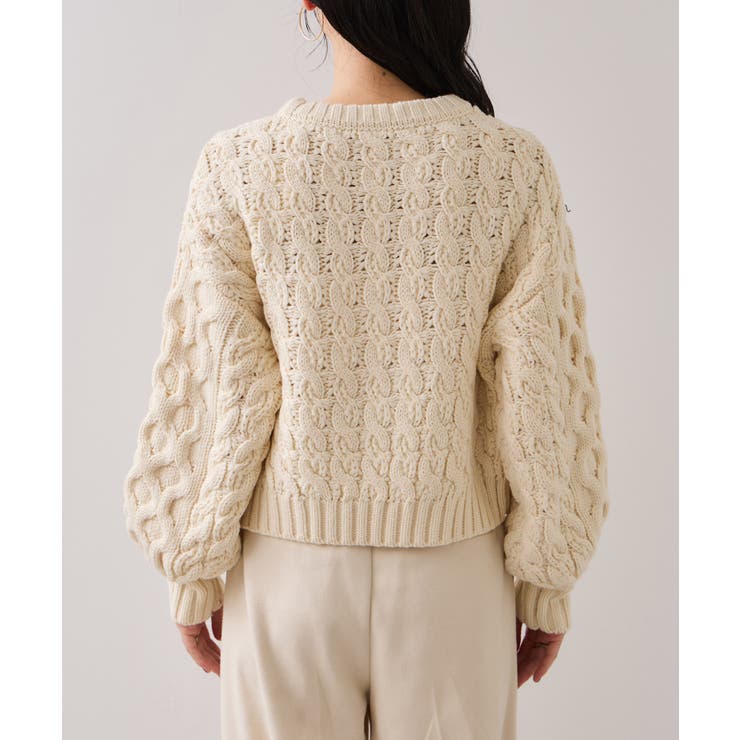 【WEB限定】ローゲージケーブルクロップドニット | VIS  | 詳細画像31 