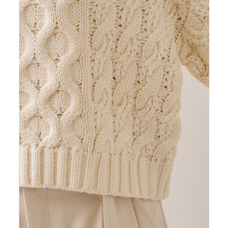 【WEB限定】ローゲージケーブルクロップドニット | VIS  | 詳細画像34 