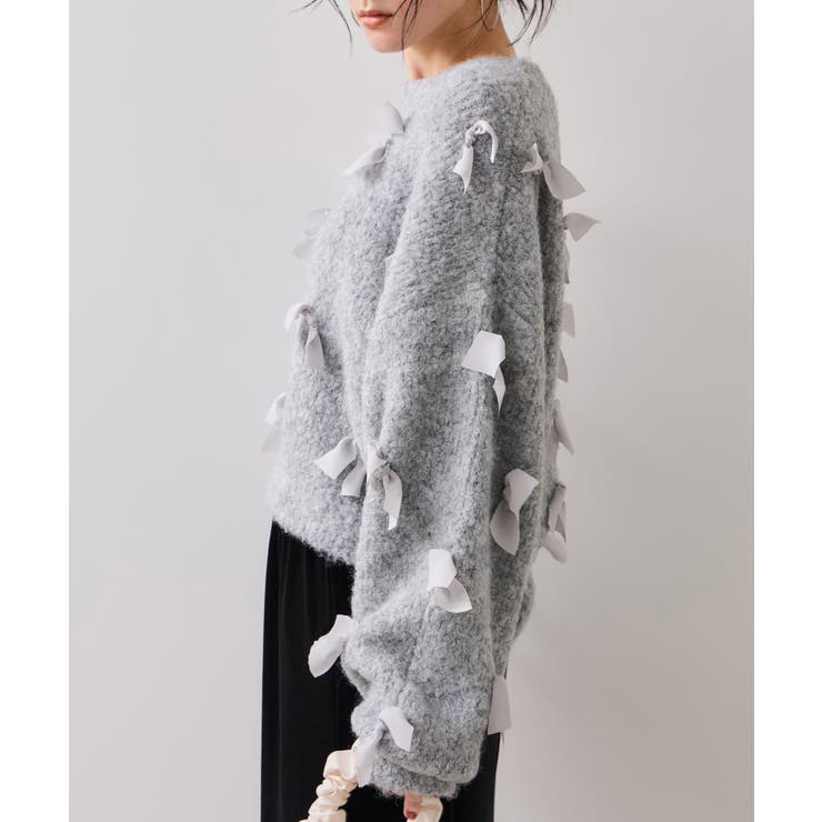 【WEB限定】ゆるっとボリュームリボンモチーフニット | VIS  | 詳細画像10 