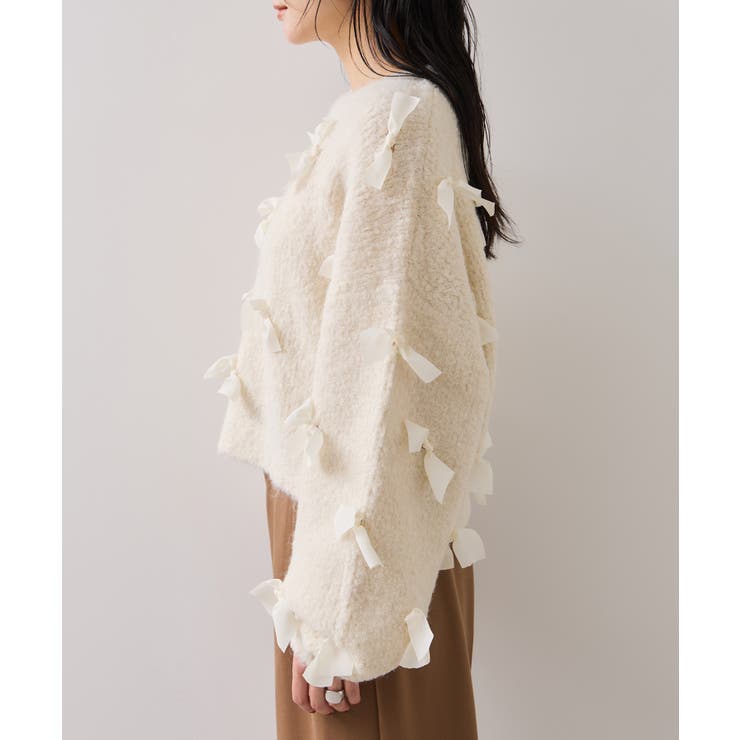 【WEB限定】ゆるっとボリュームリボンモチーフニット | VIS  | 詳細画像16 