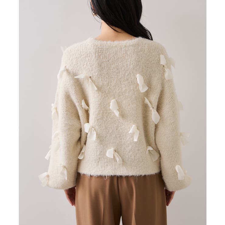 【WEB限定】ゆるっとボリュームリボンモチーフニット | VIS  | 詳細画像17 