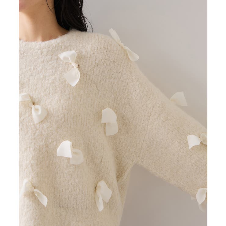 【WEB限定】ゆるっとボリュームリボンモチーフニット | VIS  | 詳細画像18 