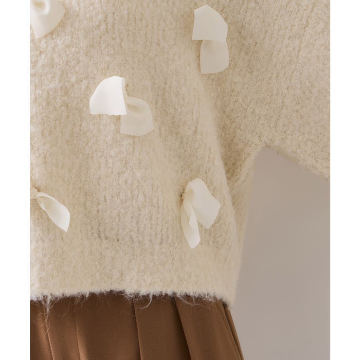 【WEB限定】ゆるっとボリュームリボンモチーフニット | VIS  | 詳細画像19 