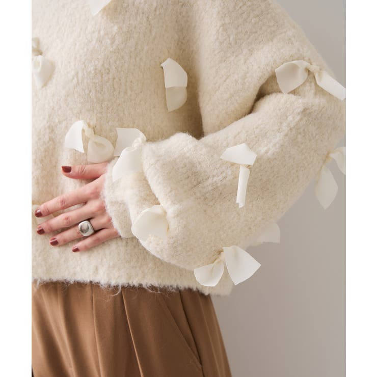 【WEB限定】ゆるっとボリュームリボンモチーフニット | VIS  | 詳細画像20 