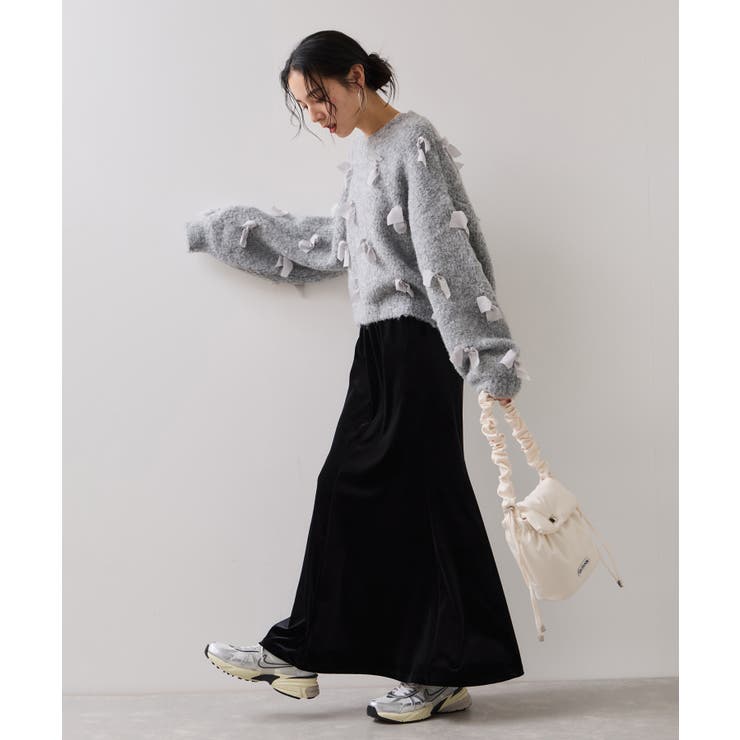 【WEB限定】ゆるっとボリュームリボンモチーフニット | VIS  | 詳細画像8 