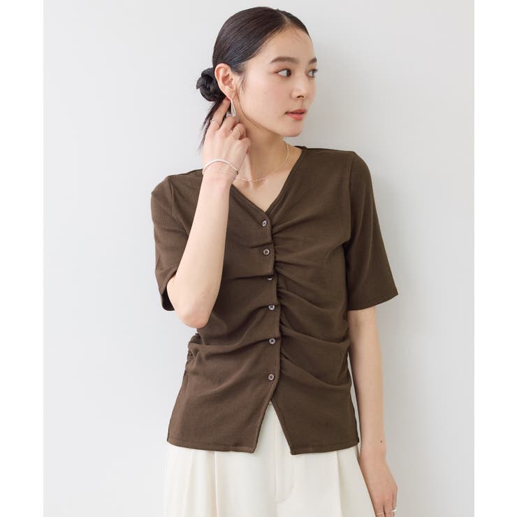 【WEB限定】フロントシャーリングトップス | VIS  | 詳細画像24 