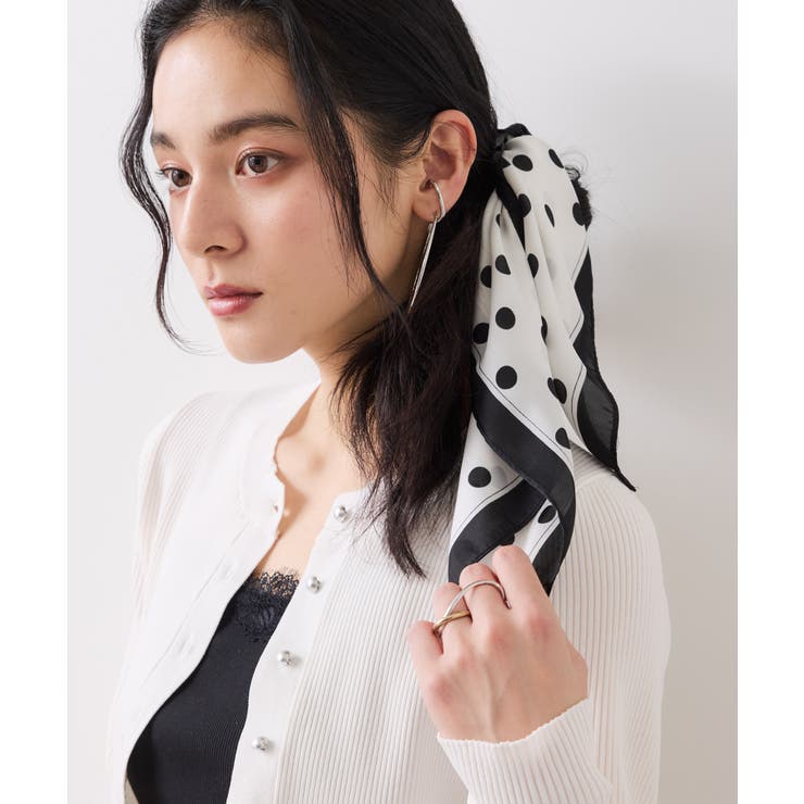 ドット柄スカーフ 70×70cm | VIS  | 詳細画像3 