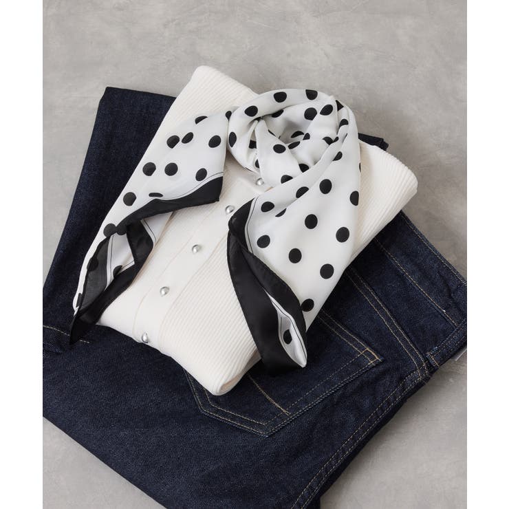 ドット柄スカーフ 70×70cm | VIS  | 詳細画像4 