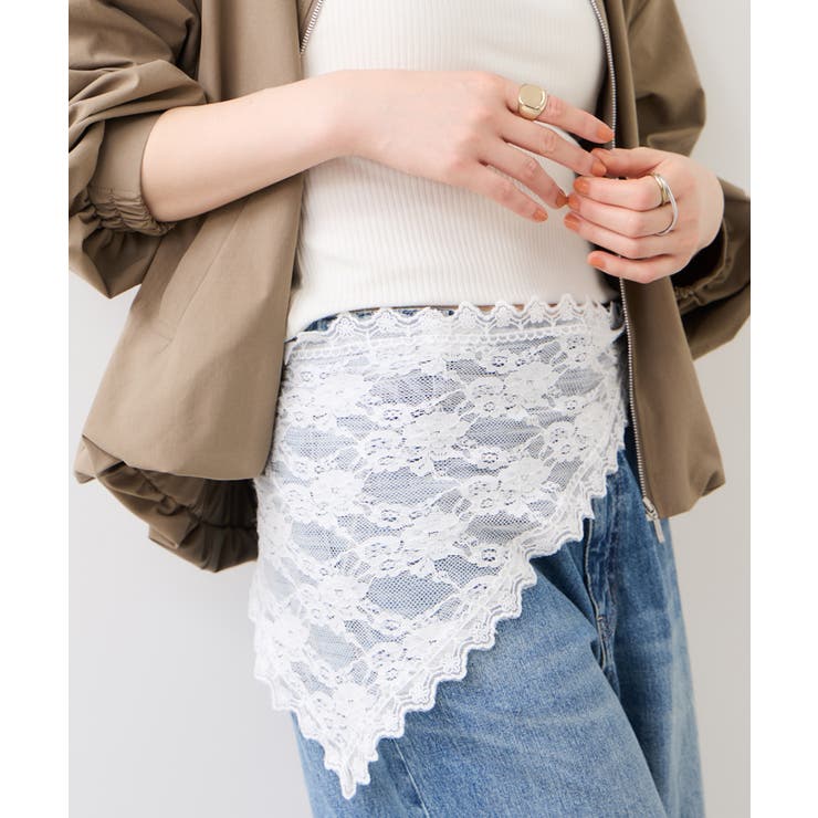 オフホワイト(15) | 三角レーススカーフ | VIS 