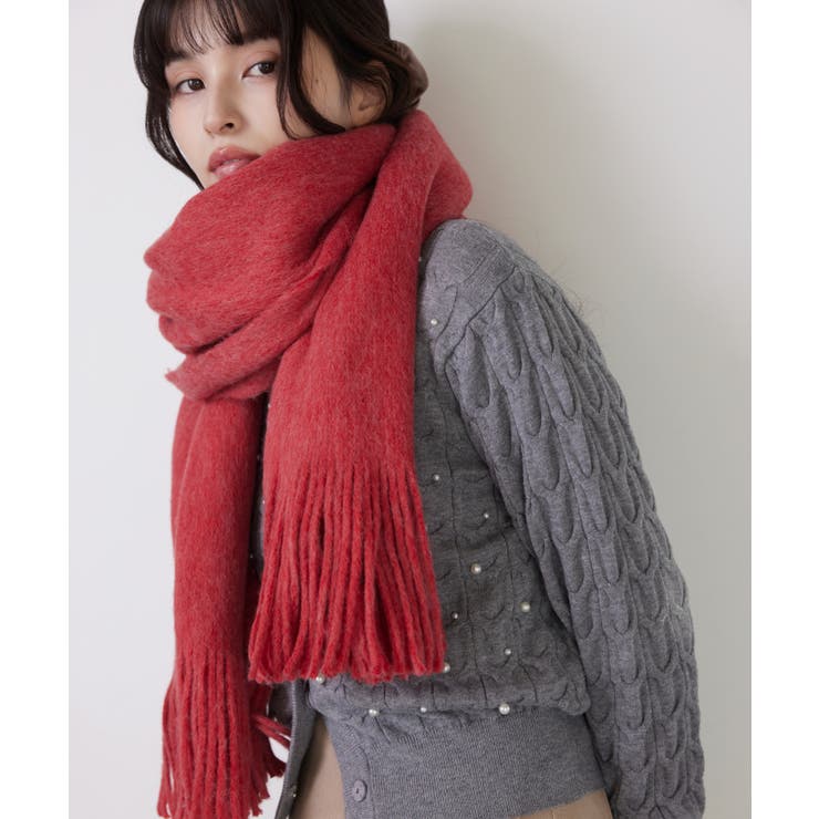 レッド(60) | ミンクタッチもちもちストール | VIS 
