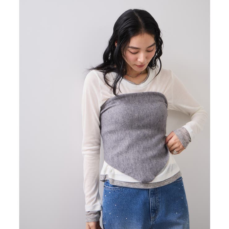 トライアングルニットスカーフ | VIS  | 詳細画像4 