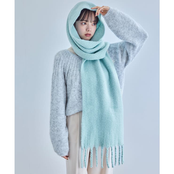 【リサイクルポリ】ふわふわ太フリンジマフラー | VIS  | 詳細画像11 