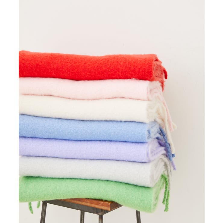 【リサイクルポリ】ふわふわ太フリンジマフラー | VIS  | 詳細画像13 