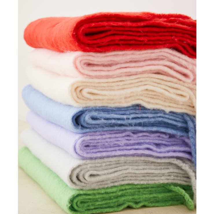 【リサイクルポリ】ふわふわ太フリンジマフラー | VIS  | 詳細画像15 