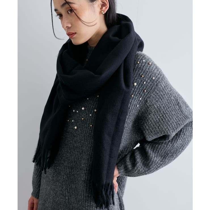 【リサイクルポリ】なめらかタッチ無地マフラー | VIS  | 詳細画像3 