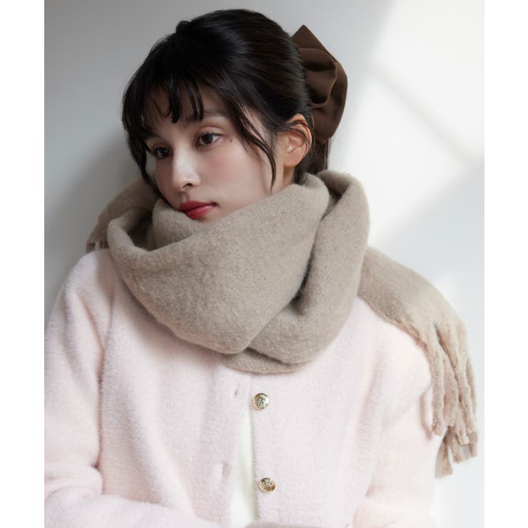 ふわふわフリンジマフラー/静電気防止 | VIS  | 詳細画像14 