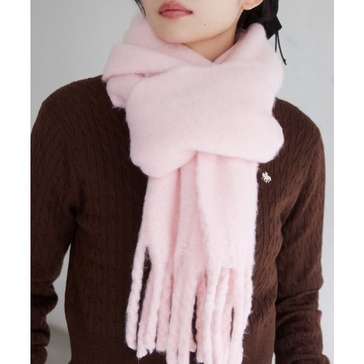 ふわふわフリンジマフラー/静電気防止 | VIS  | 詳細画像5 