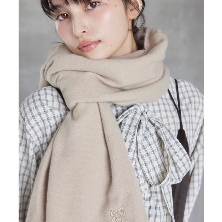 なめらかタッチ刺繍入りストール | VIS  | 詳細画像3 