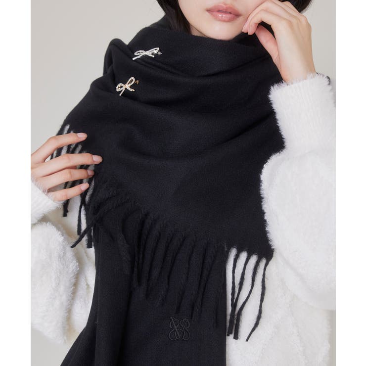 なめらかタッチ刺繍入りストール | VIS  | 詳細画像6 