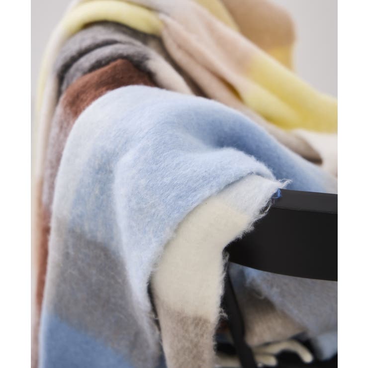 ふわふわフリンジチェックマフラー/静電気防止 | VIS  | 詳細画像16 