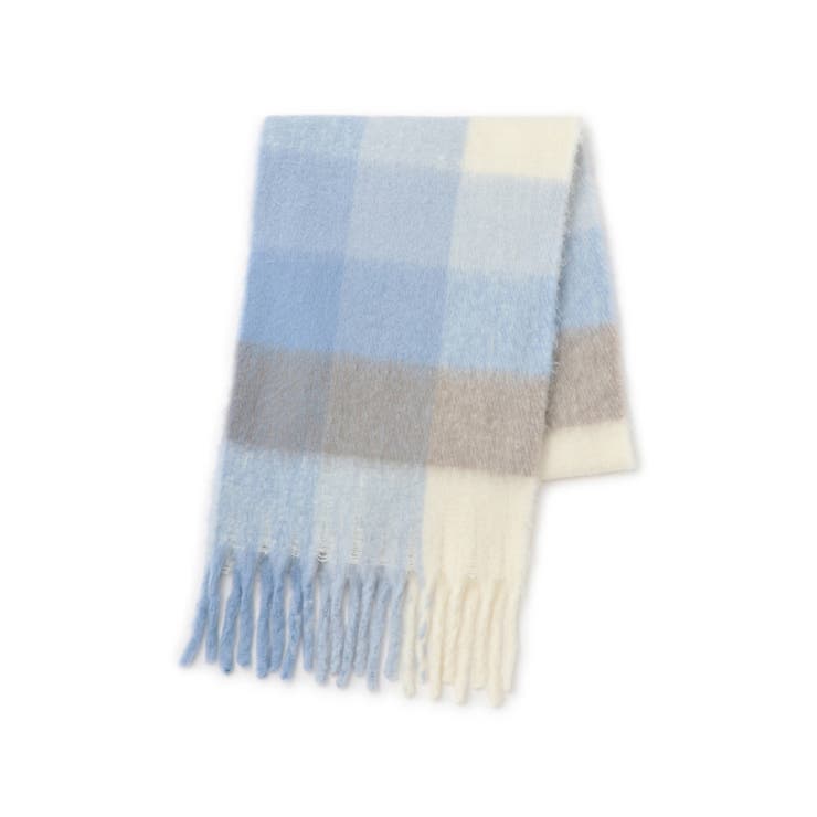 ふわふわフリンジチェックマフラー/静電気防止 | VIS  | 詳細画像23 