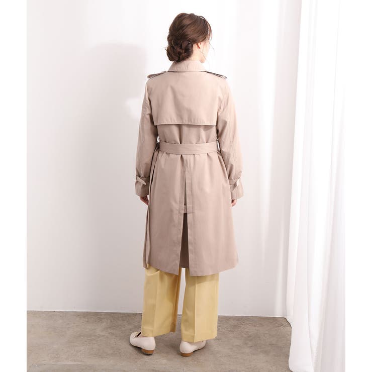 【花粉ガード＆撥水加工】キルトライナー付きトレンチコート | VIS  | 詳細画像7 