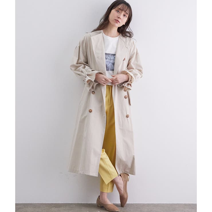 【撥水】【花粉ガード】ノーカラー袖ボリュームコート | VIS  | 詳細画像33 