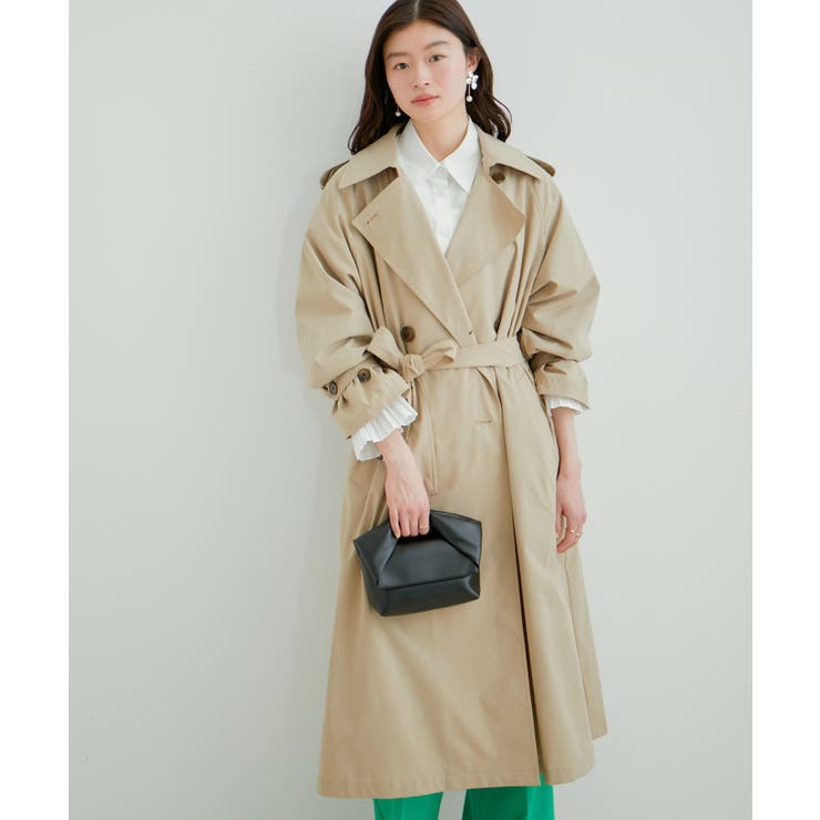 撥水・花粉ガード】ロングトレンチコート【 インフルエンサーりぃさん