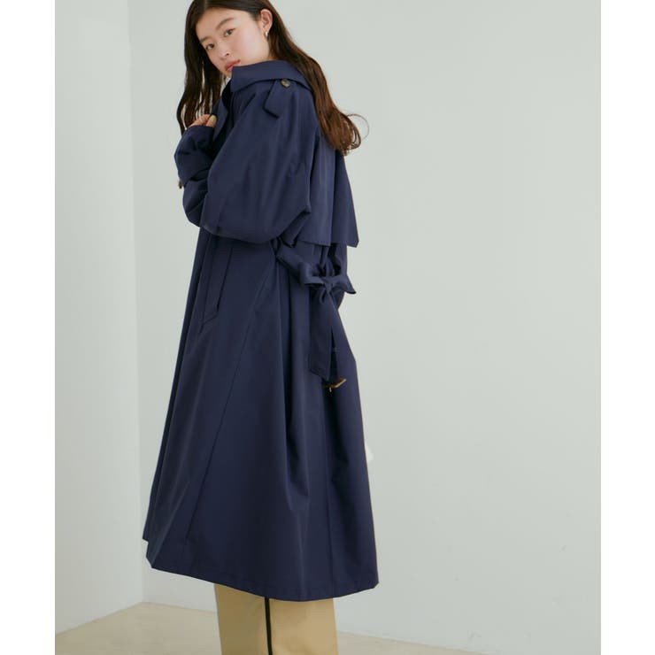 撥水・花粉ガード】ロングトレンチコート【 インフルエンサーりぃさん