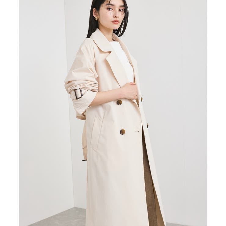 【定番人気】【撥水/UVケア】後ろタックトレンチコート スプリングコート | VIS  | 詳細画像10 