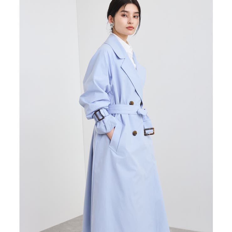 【定番人気】【撥水/UVケア】後ろタックトレンチコート スプリングコート | VIS  | 詳細画像15 