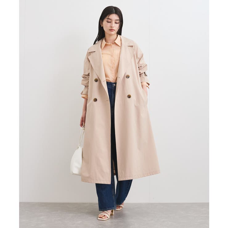 【定番人気】【撥水/UVケア】後ろタックトレンチコート スプリングコート | VIS  | 詳細画像2 