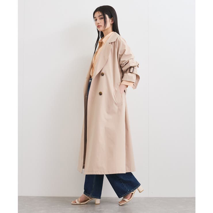 【定番人気】【撥水/UVケア】後ろタックトレンチコート スプリングコート | VIS  | 詳細画像3 