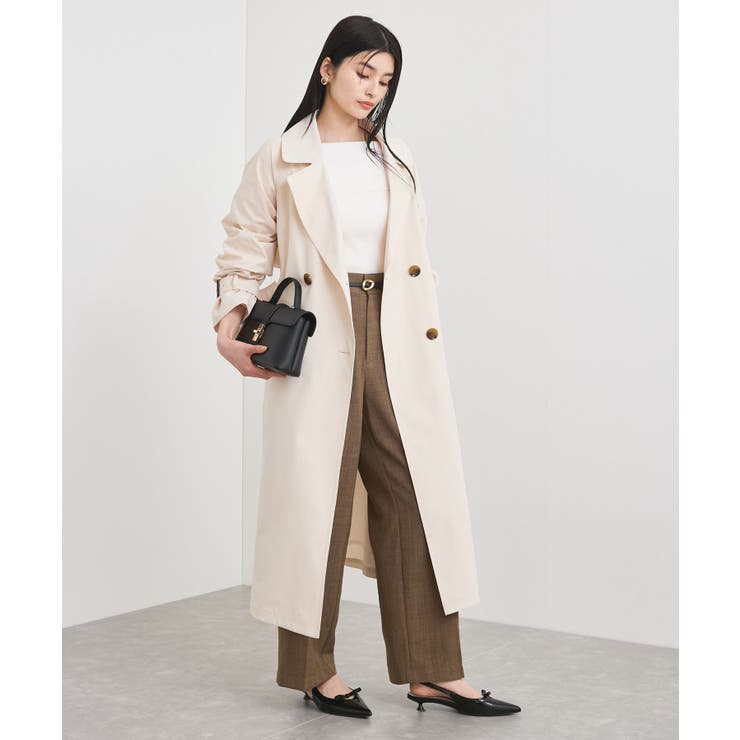 【定番人気】【撥水/UVケア】後ろタックトレンチコート スプリングコート | VIS  | 詳細画像8 