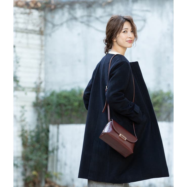 蓄熱+静電気防止加工】【WOOL100%】マルチWAYノーカラーコート[品番 