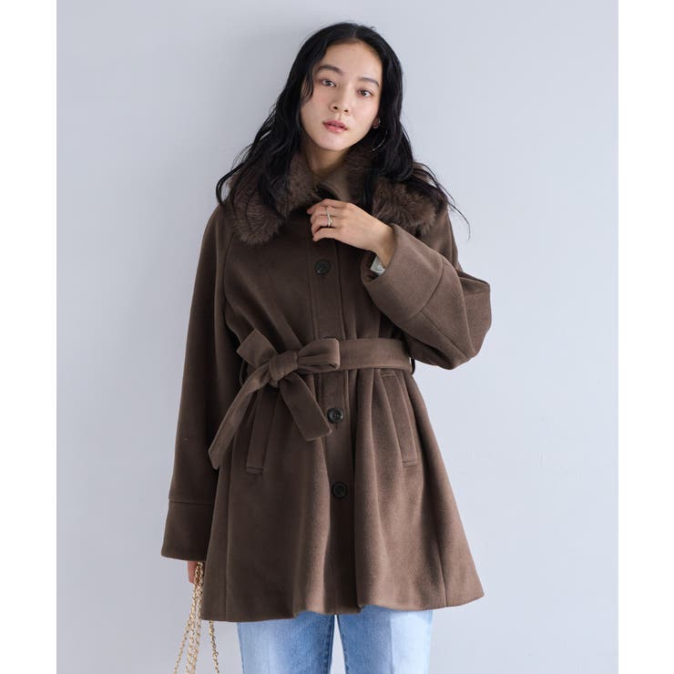 ファー付きAラインステンコート | VIS  | 詳細画像11 