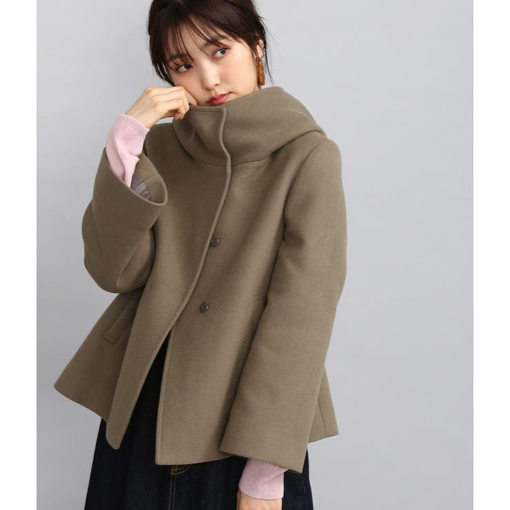 【WEB限定】二重織メルトンショートフードコート | VIS  | 詳細画像17 