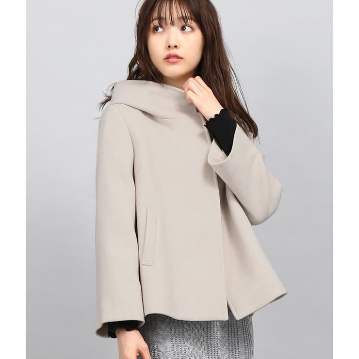 ベージュ(27) | 【WEB限定】二重織メルトンショートフードコート | VIS 