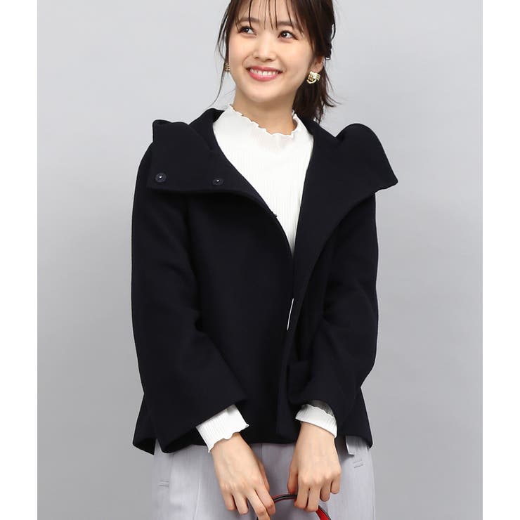 ネイビー(40) | 【WEB限定】二重織メルトンショートフードコート | VIS 